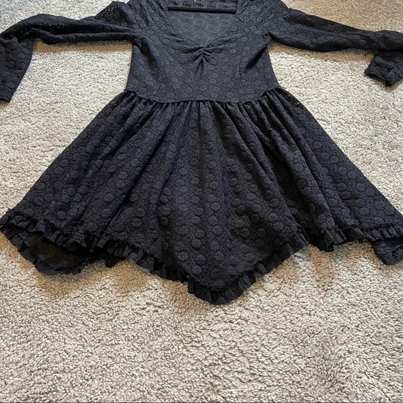 Intimately free people look both ways lace sheer mini dress large - Picture 5 of 9
